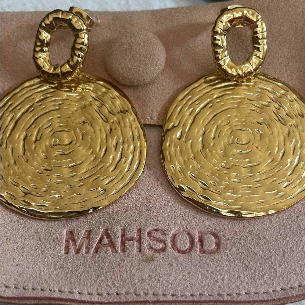 Gold Hammered Earrings